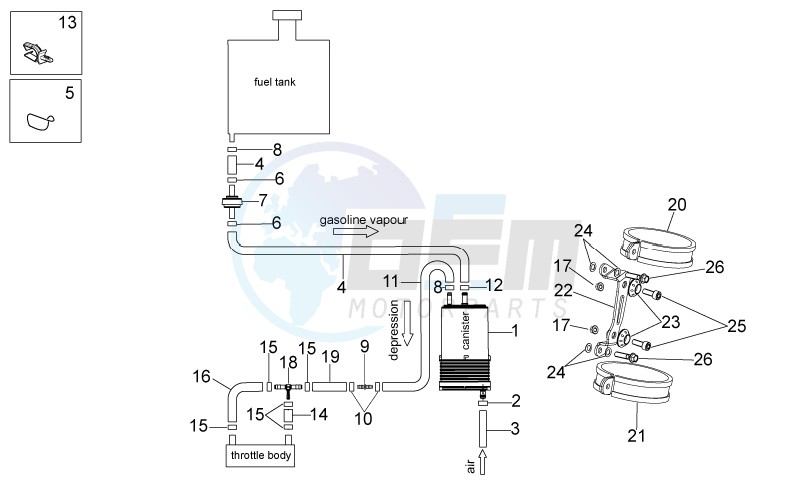 Fuel vapour recover system image