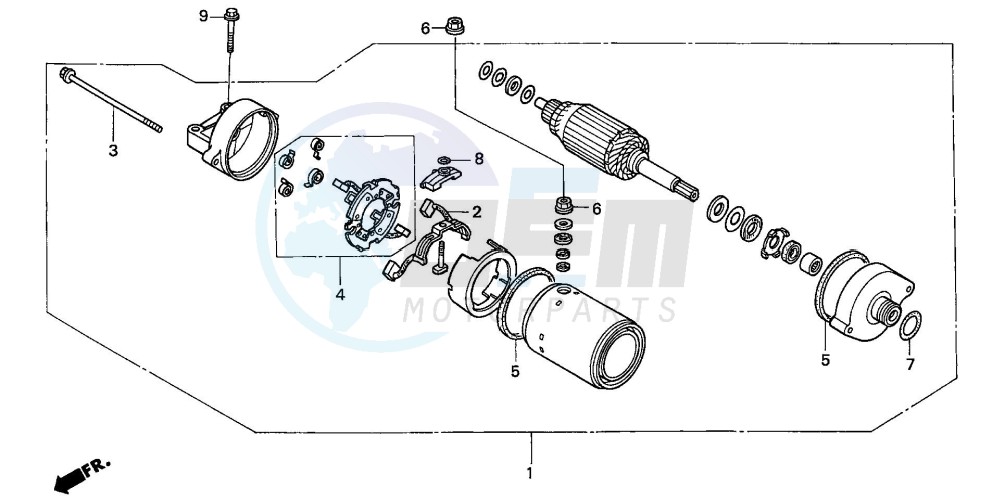 STARTING MOTOR (CBF600S6/SA6/N6/NA6) blueprint
