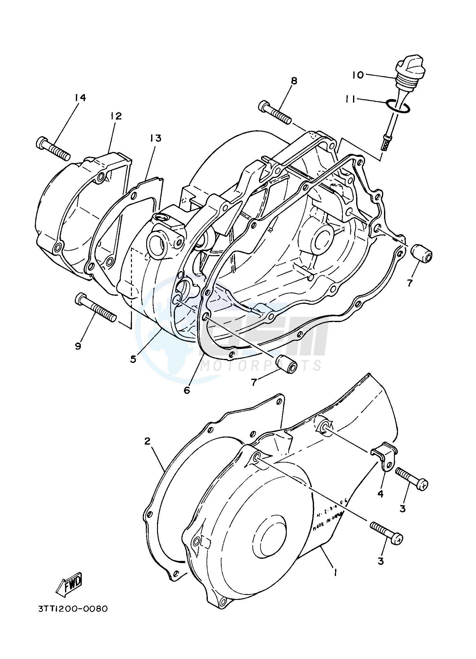 CRANKCASE COVER 1 blueprint