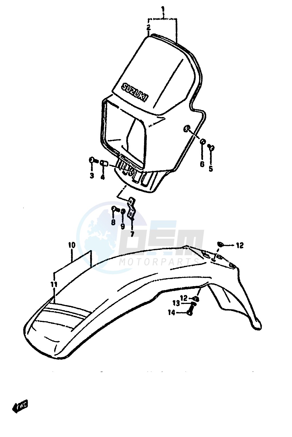 HEADLAMP COVER-FRONT FENDER (MODEL F) image