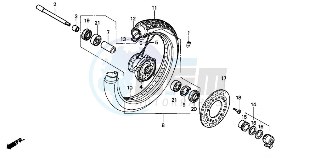 FRONT WHEEL blueprint