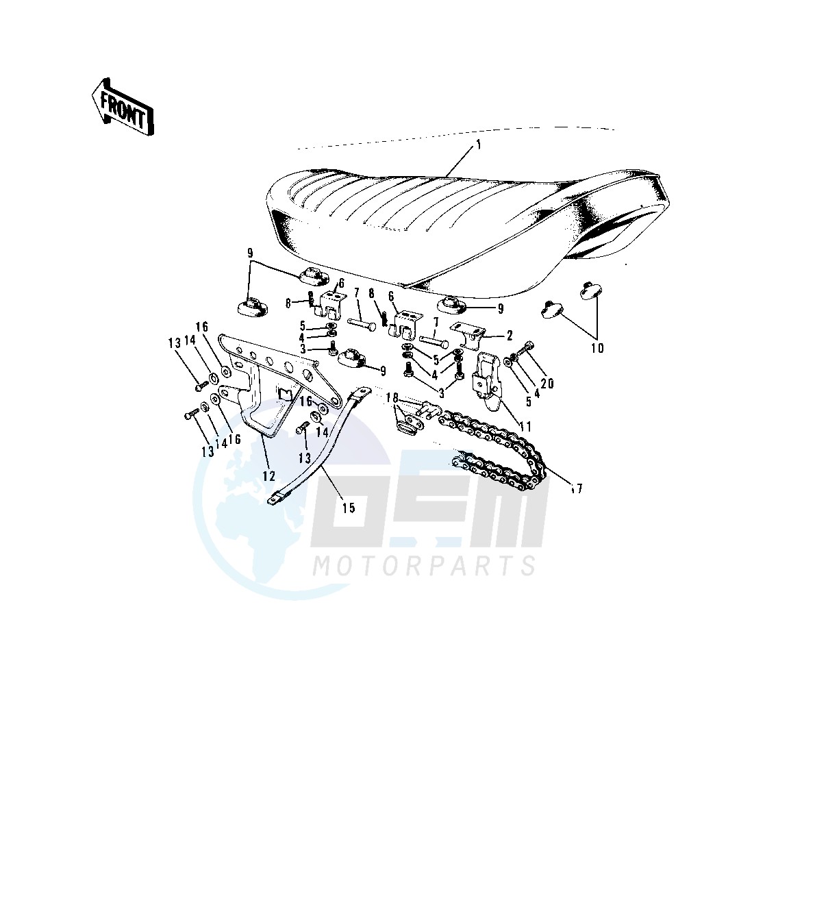 SEAT_CHAIN COVER_CHAIN -- 72-73 G5-A- - image