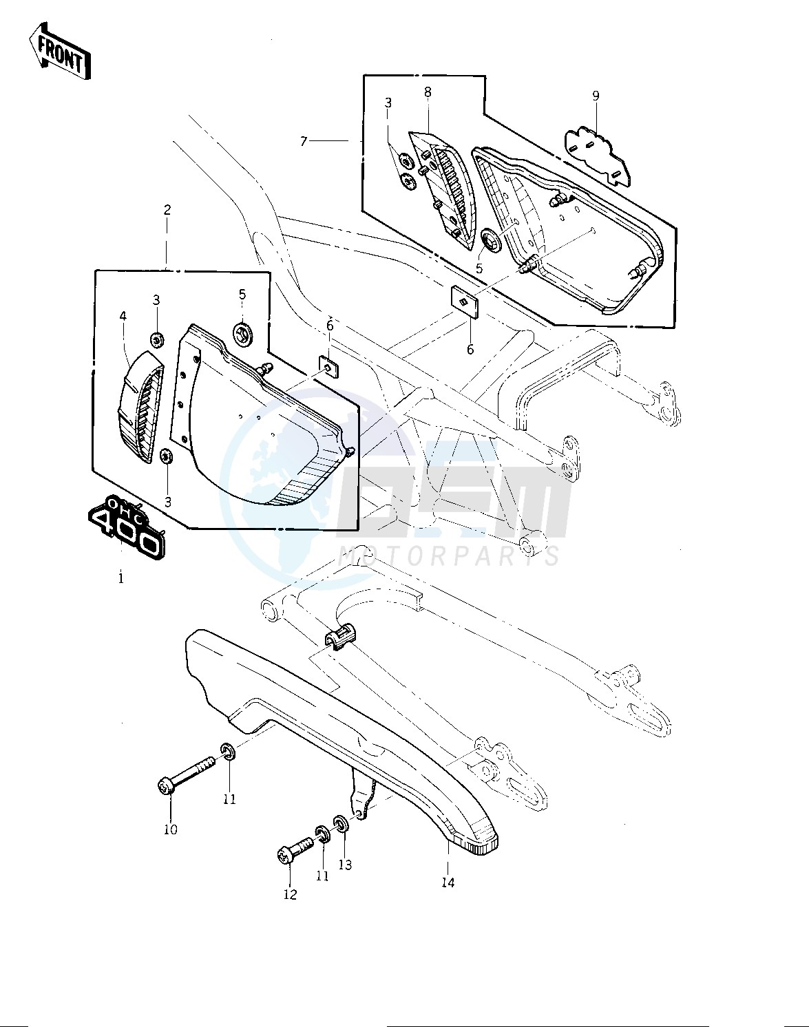 SIDE COVERS_CHAIN COVER -- 74 -75 KZ400_KZ400D- - image