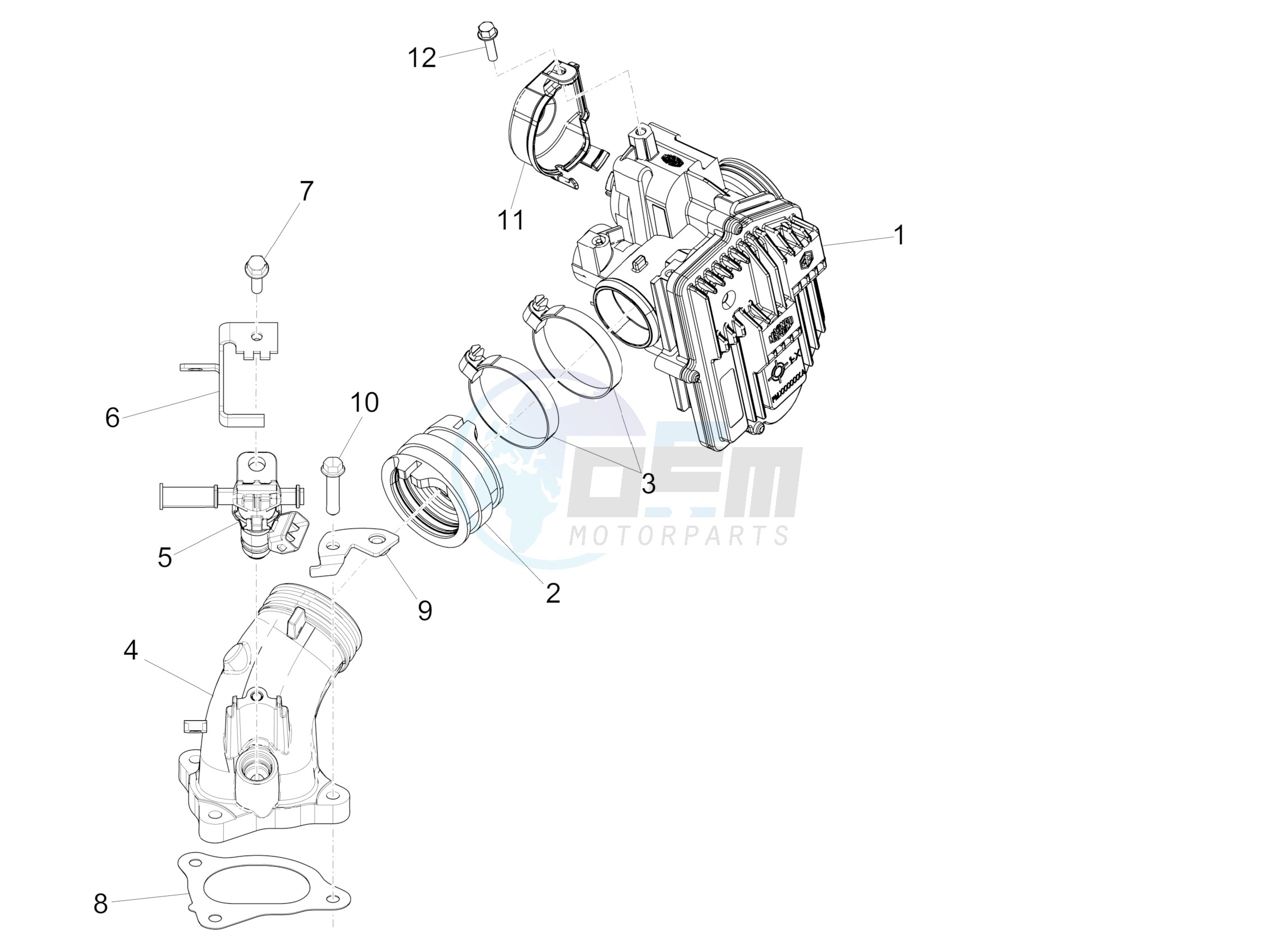 Throttle body - Injector - Union pipe image