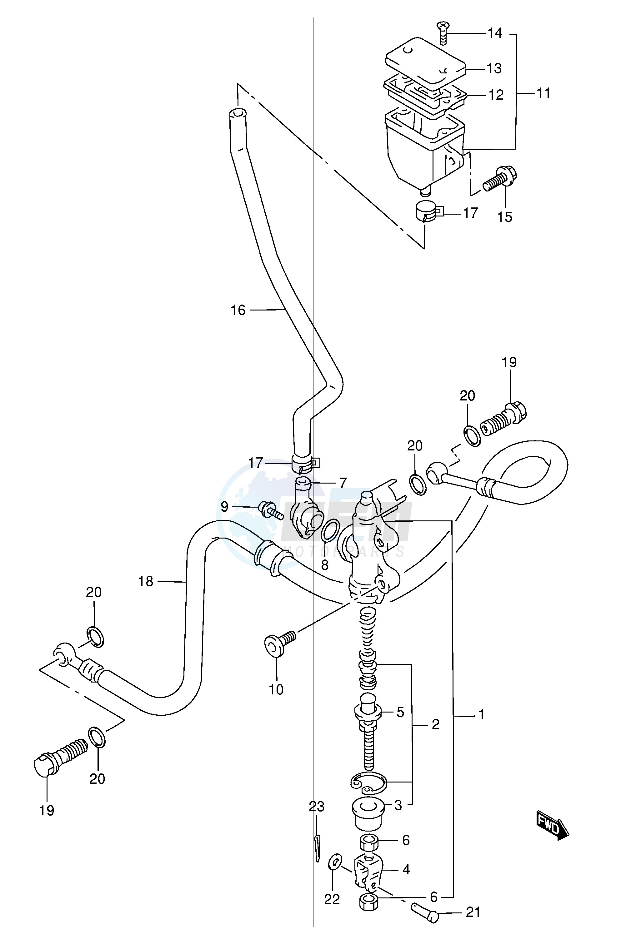 REAR MASTER CYLINDER image