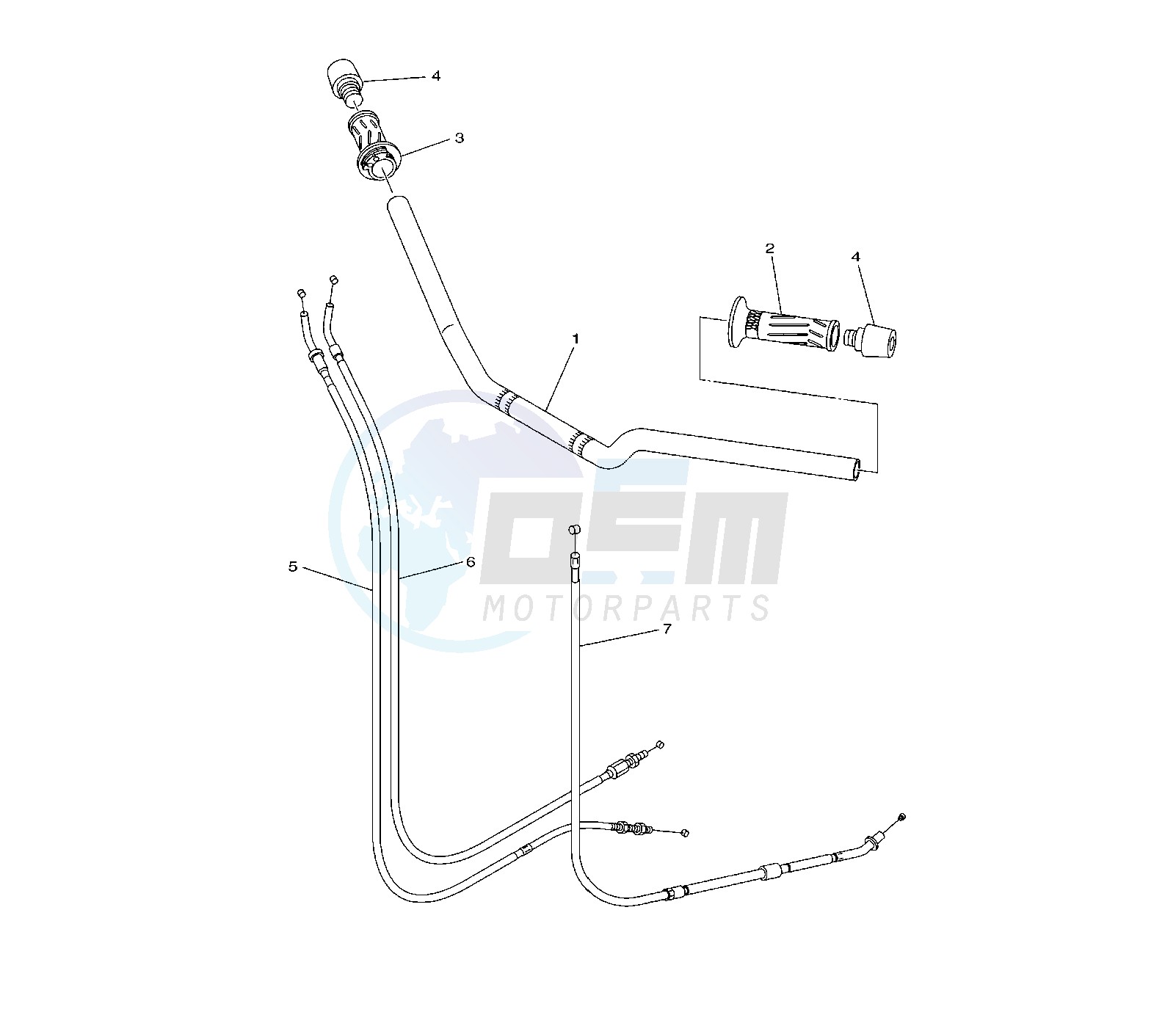 STEERING HANDLE AND CABLE image