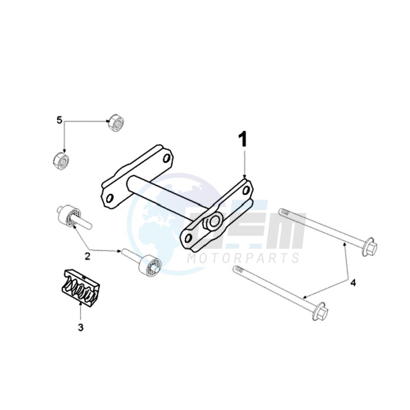 ENGINEMOUNT WITH LONG MOUNT RUBBERS blueprint