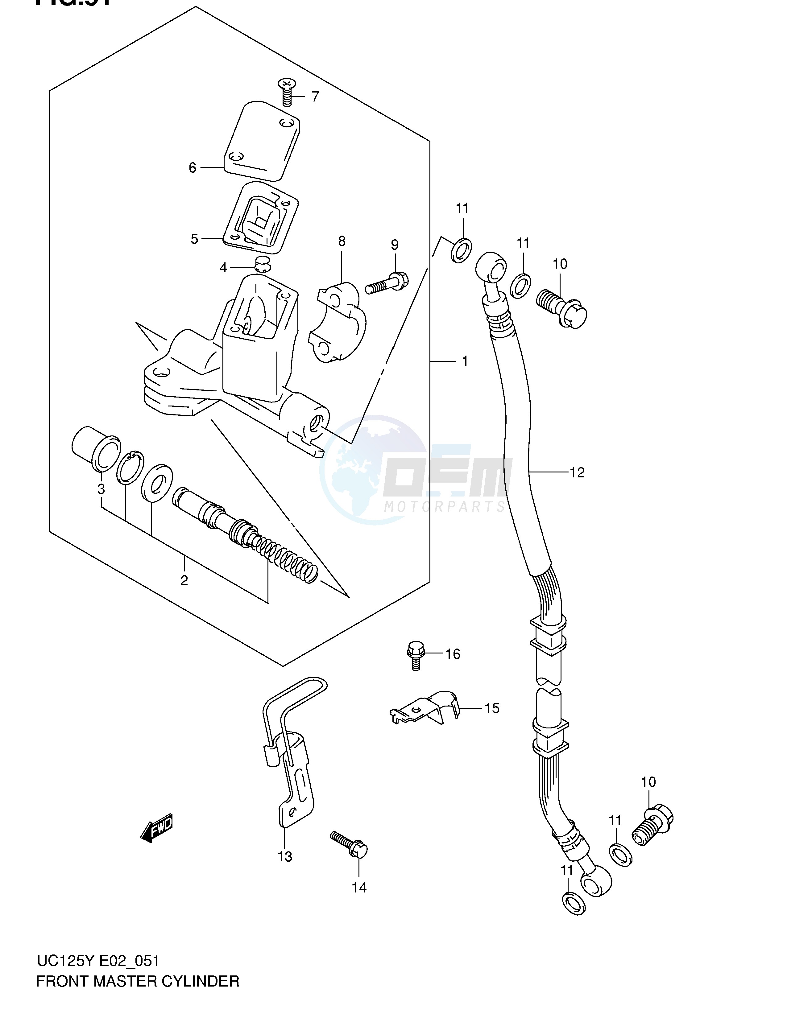 FRONT MASTER CYLINDER image