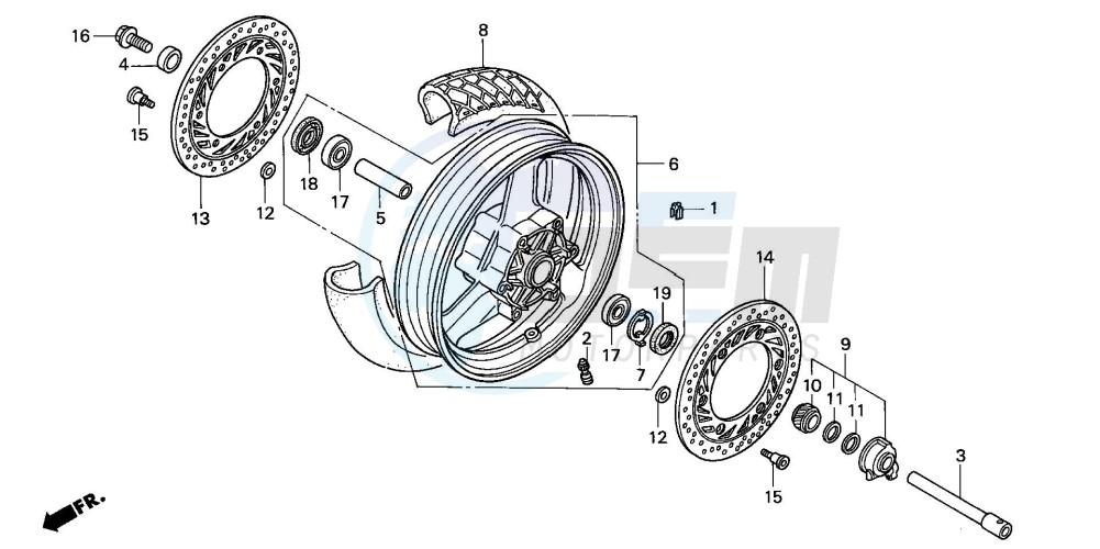 FRONT WHEEL (ST1100) image