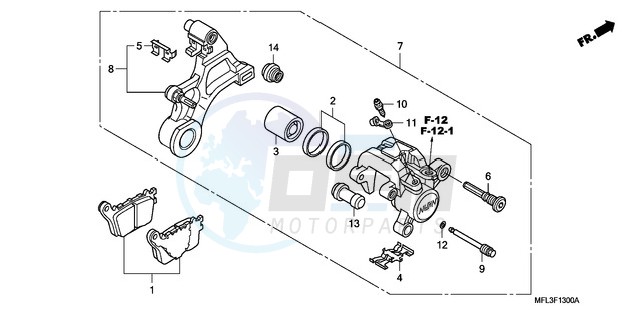 REAR BRAKE CALIPER blueprint