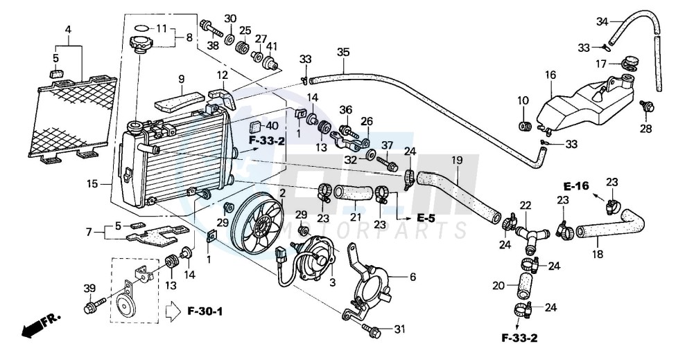 RADIATOR (R.) (VTR1000SP2 /3/4/5/6) blueprint