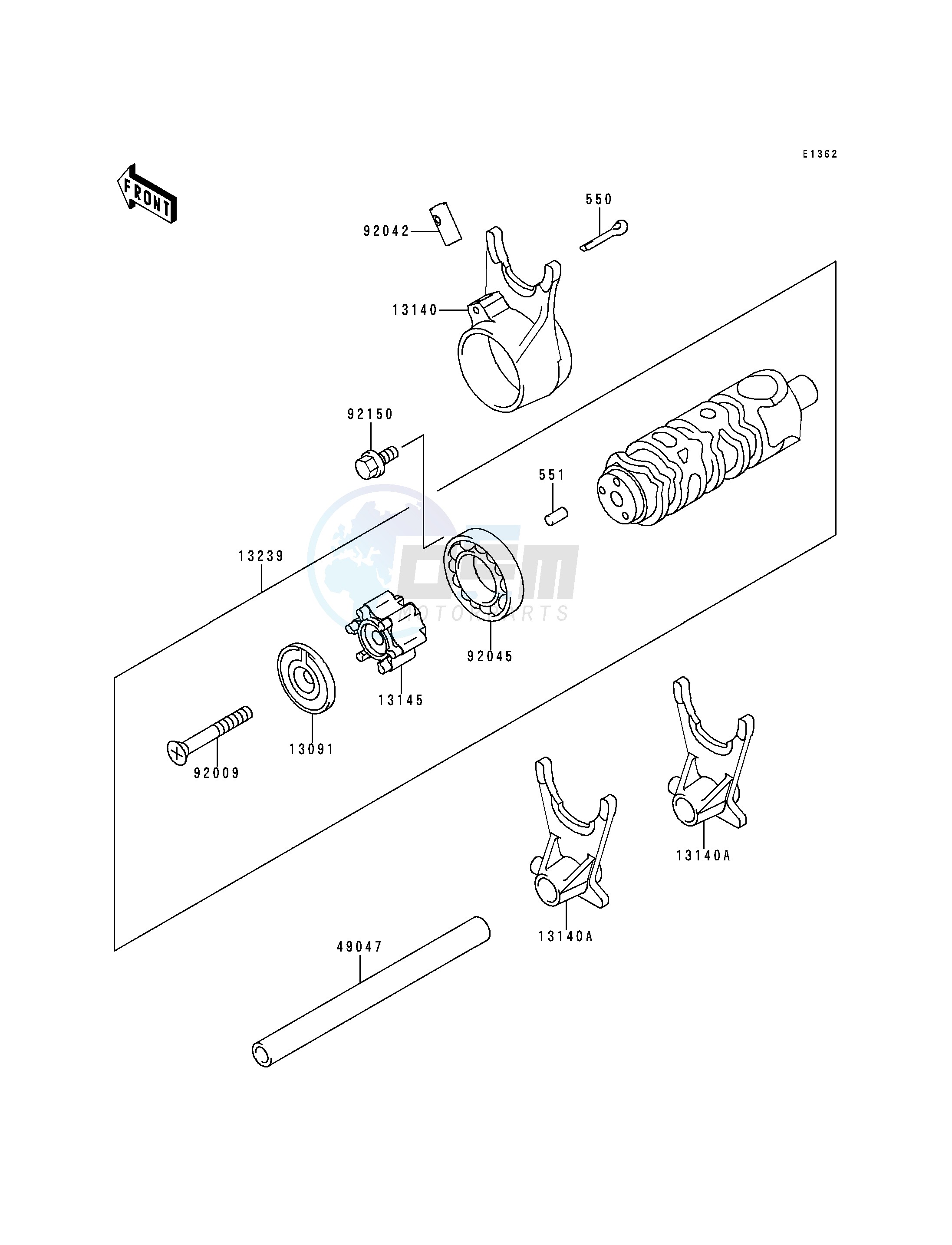 GEAR CHANGE DRUM_SHIFT FORK-- S- - image