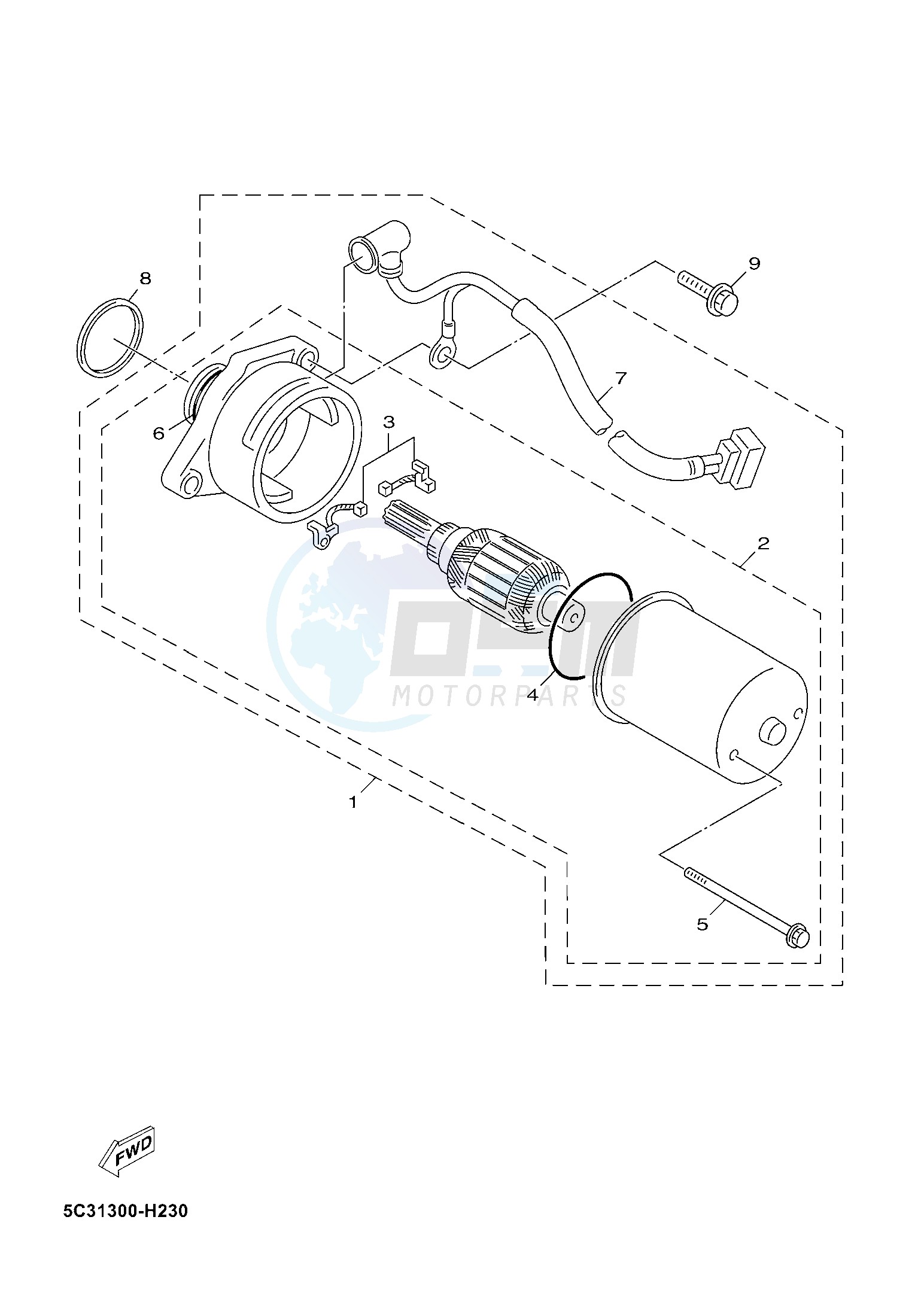 STARTING MOTOR image