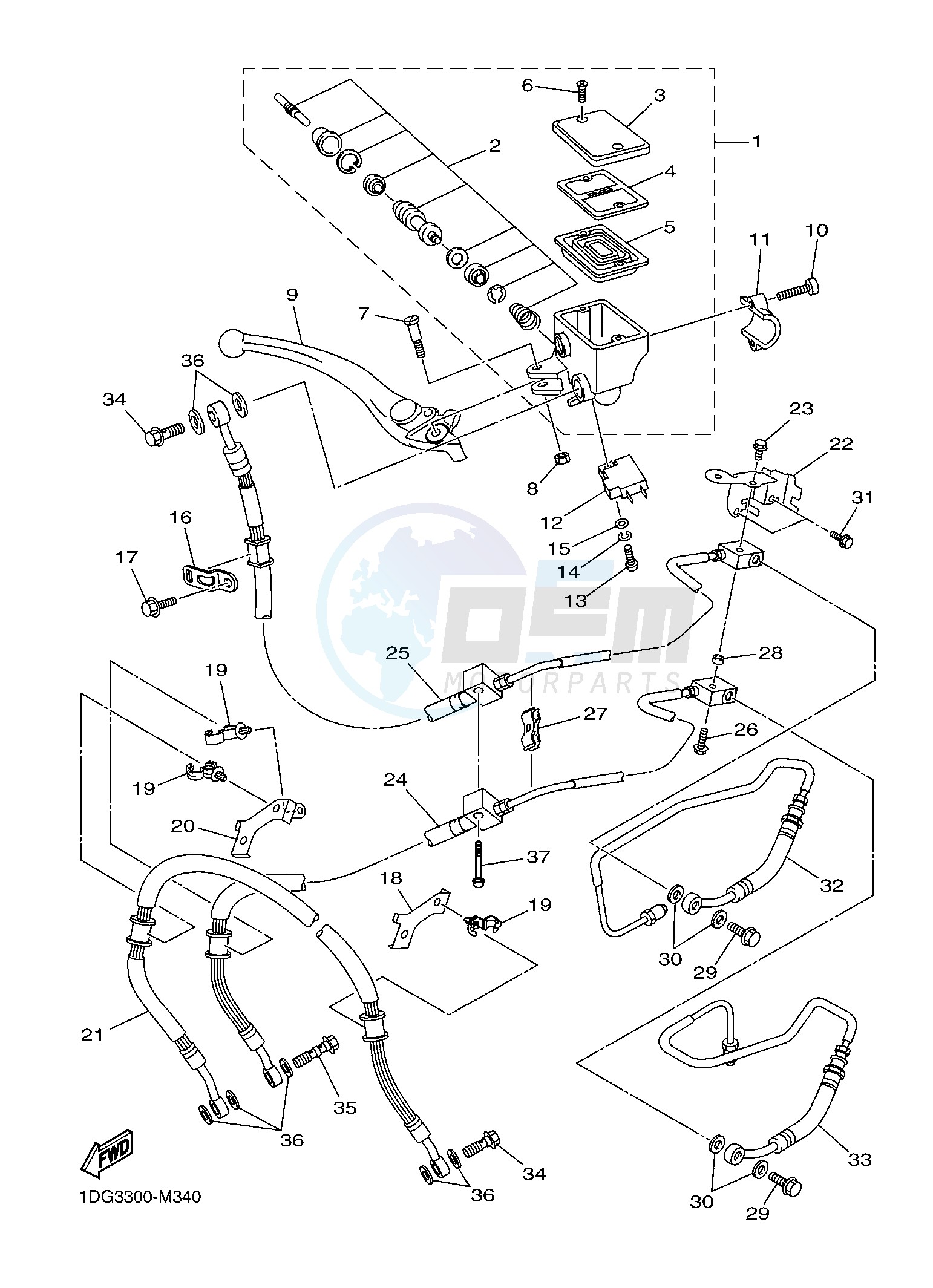 FRONT MASTER CYLINDER image