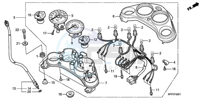 METER (CBR125RW7/RW9/RWA) blueprint