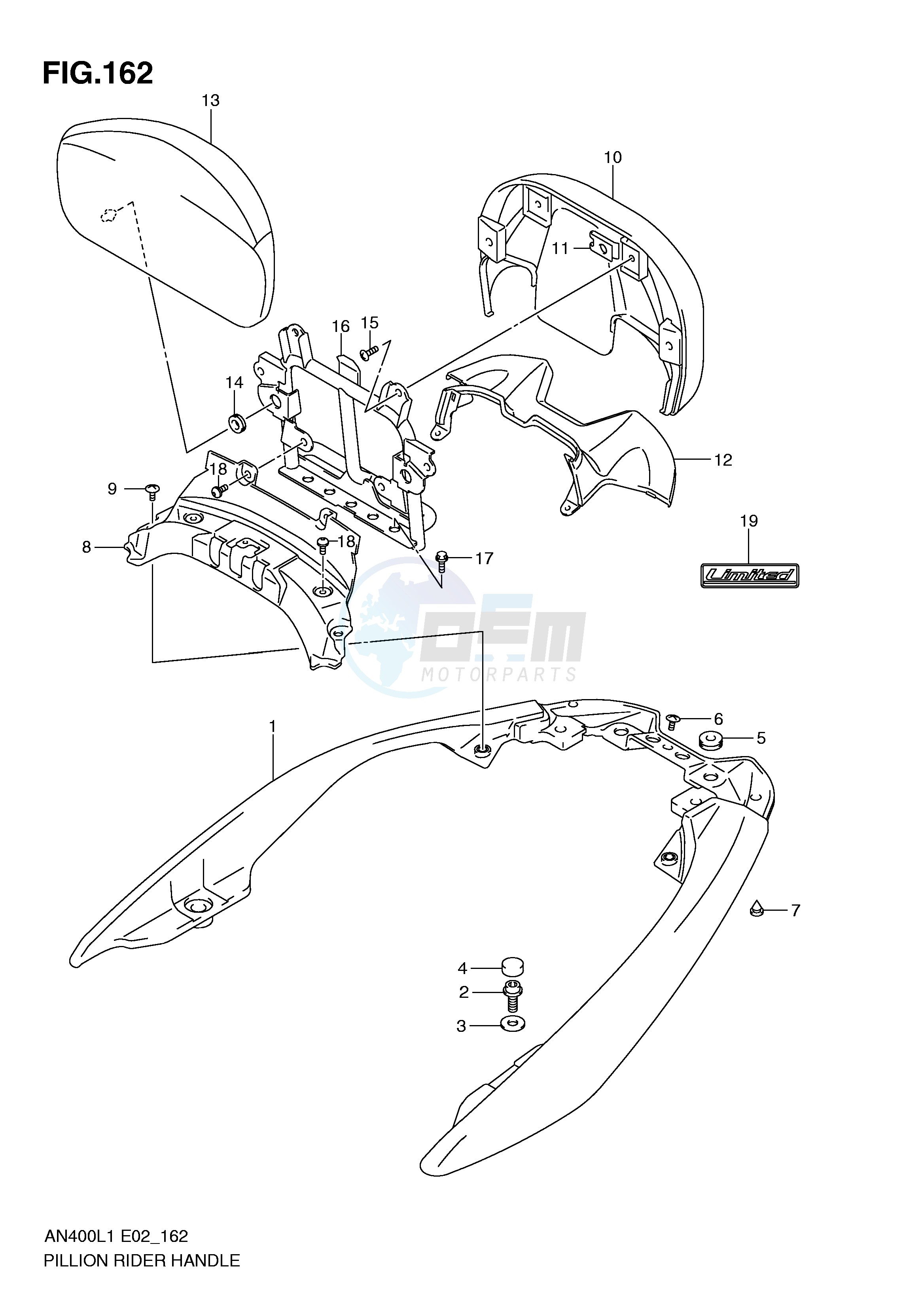 PILLION RIDER HANDLE (AN400ZAL1 E2) image