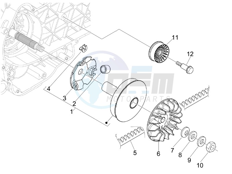 Driving pulley blueprint