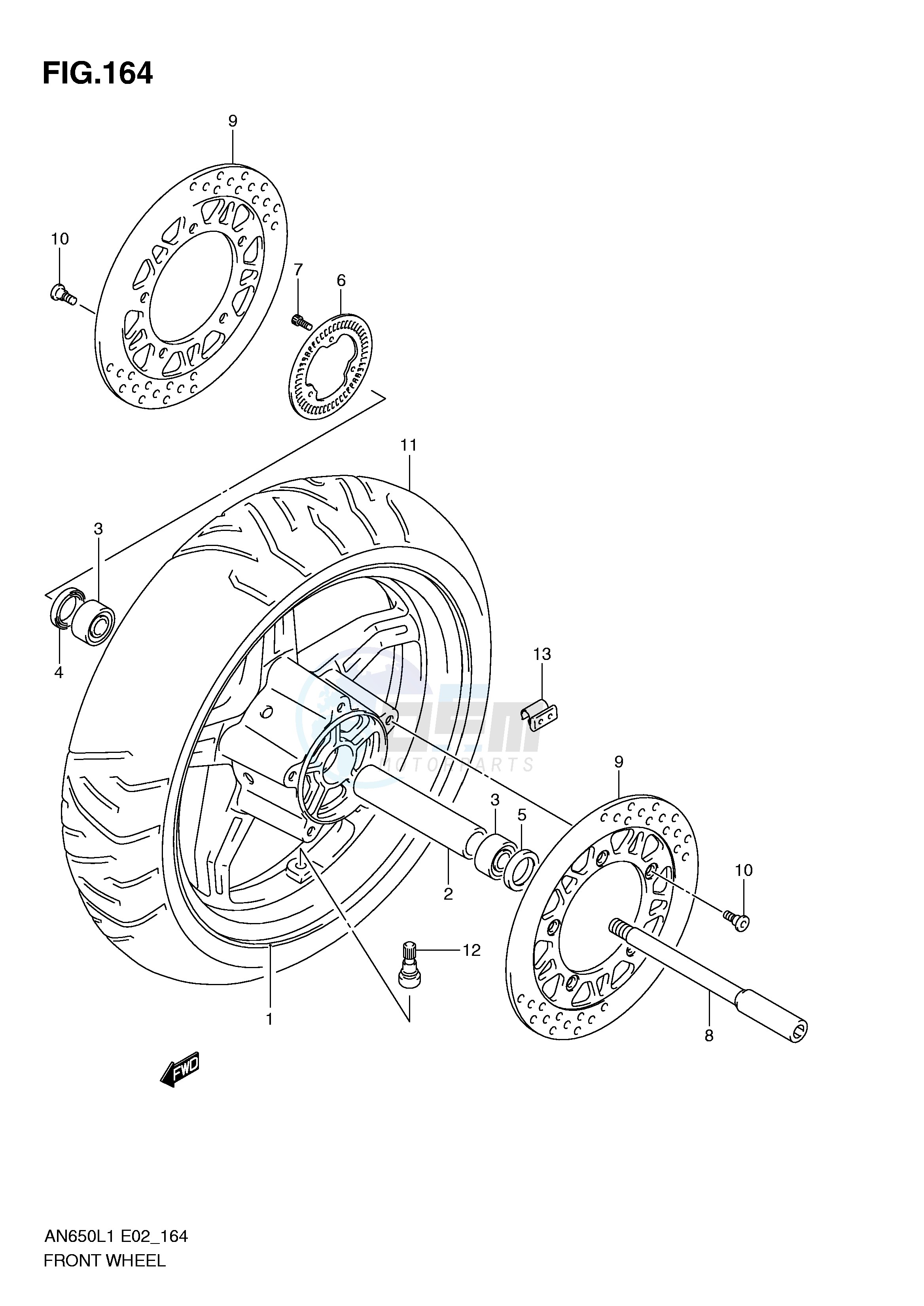 FRONT WHEEL (AN650AL1 E24) image