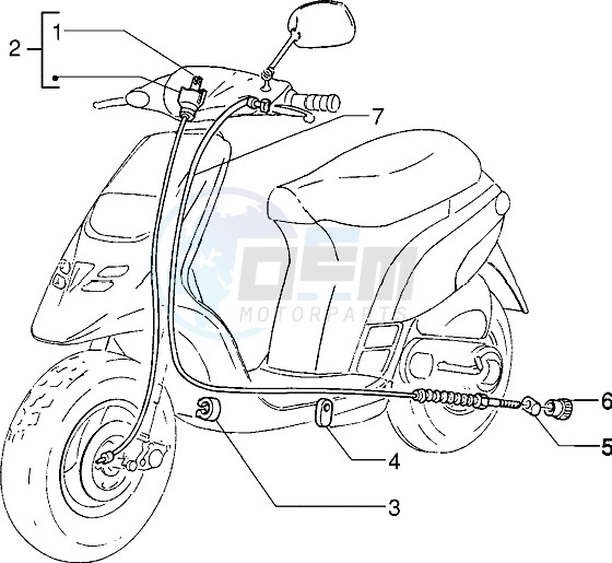 Transmissions-Rear brake-speedometr (kms) blueprint