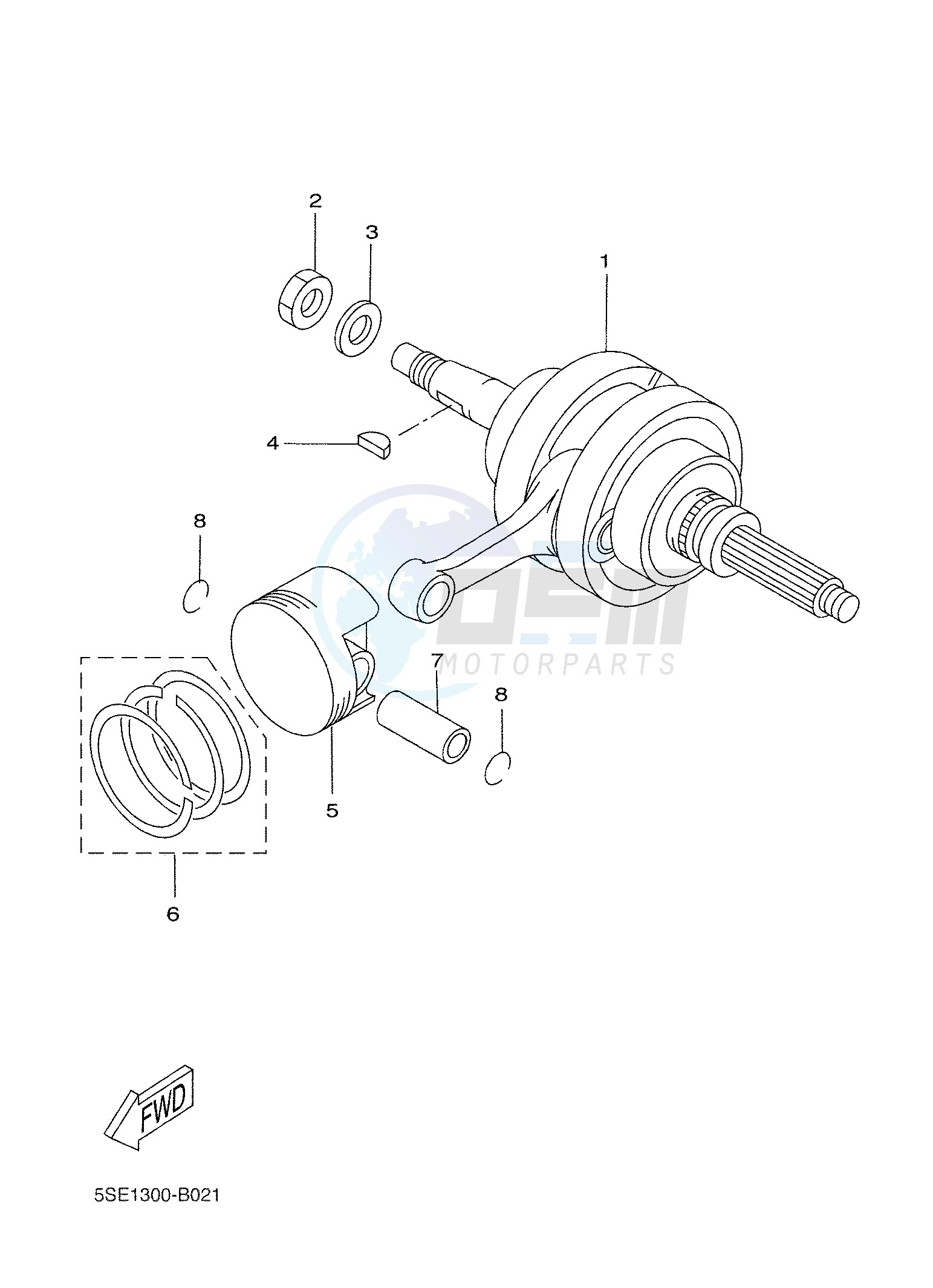 CRANKSHAFT & PISTON image