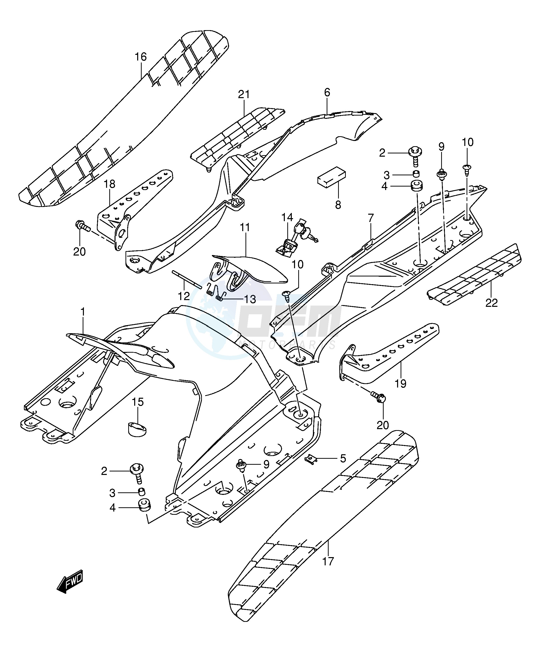 REAR LEG SHIELD (MODEL K1 K2) blueprint