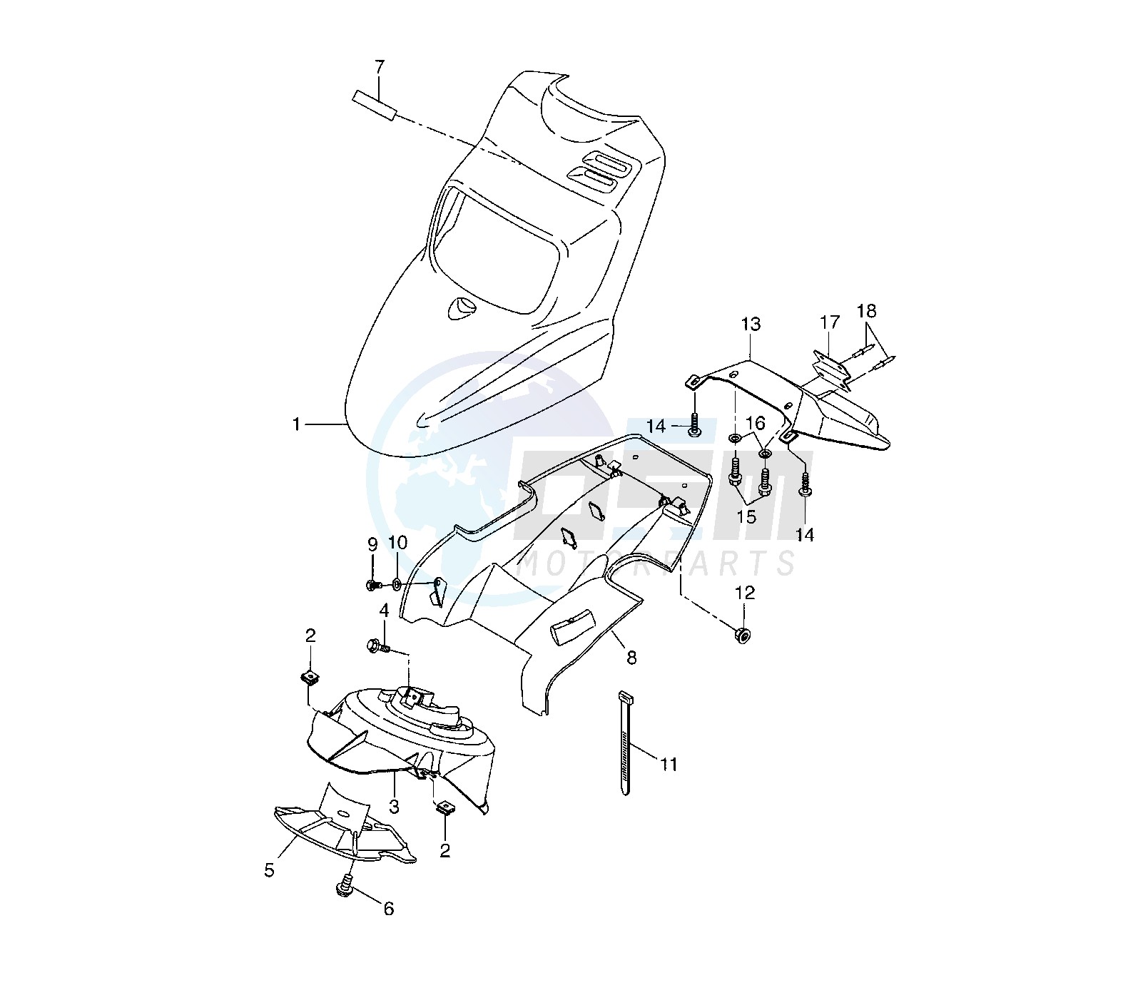 FRONT BODY W9 blueprint