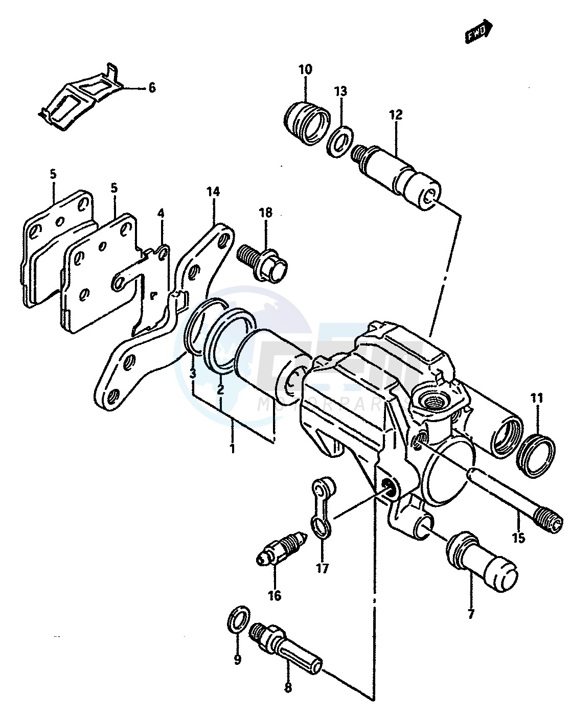 REAR CALIPERS (MODEL J) blueprint
