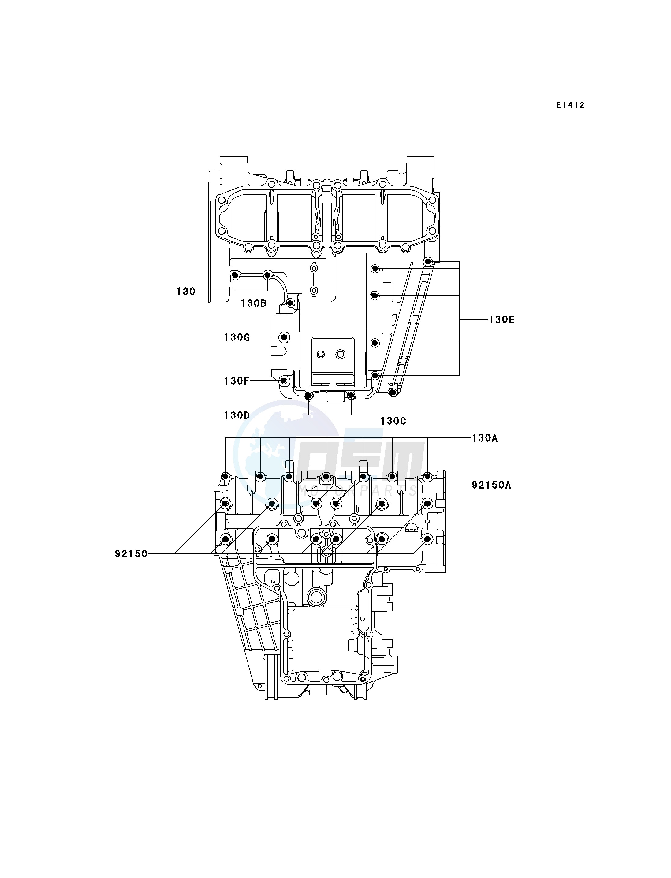 CRANKCASE BOLT PATTERN image