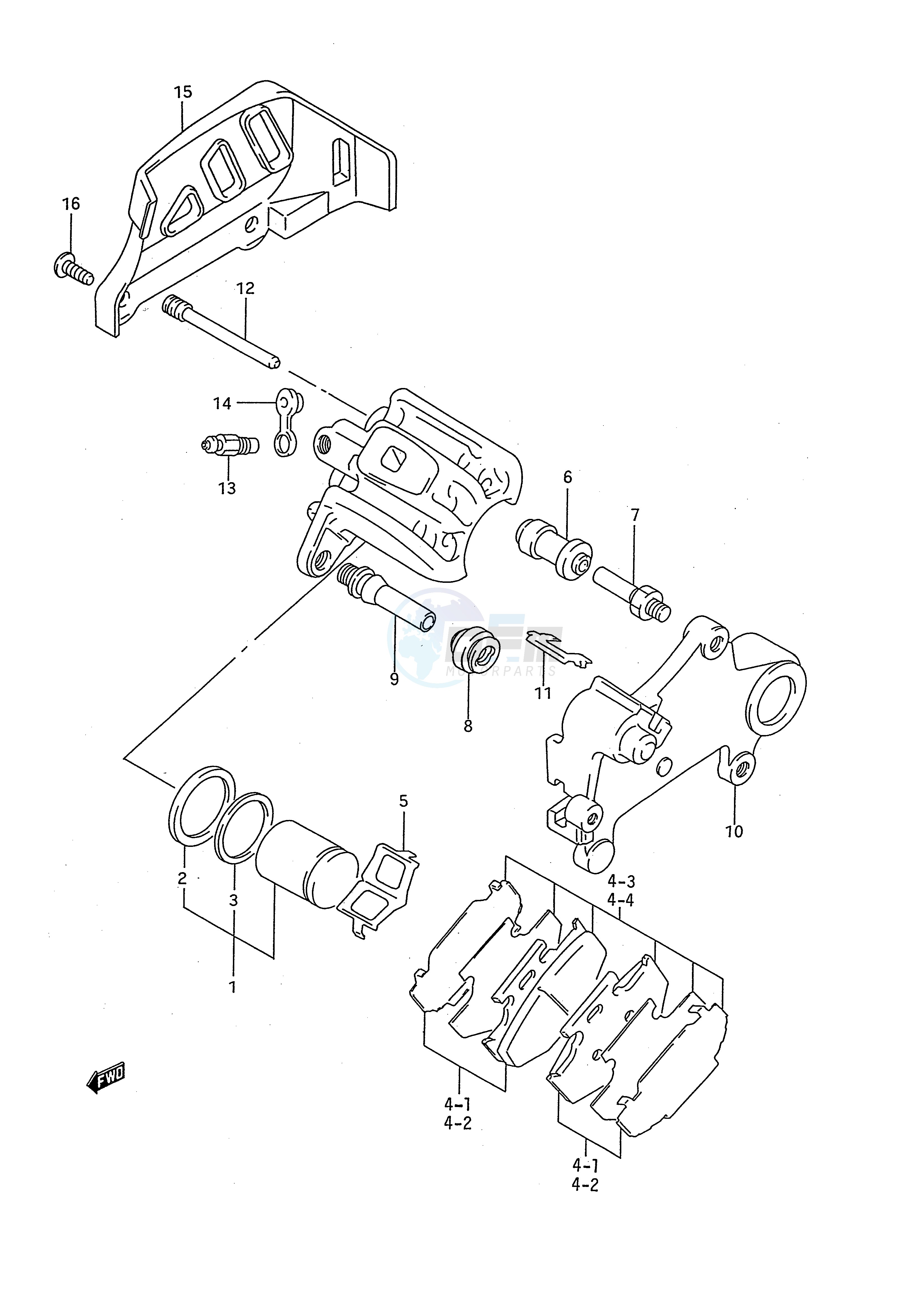 REAR CALIPER (MODEL P R) image