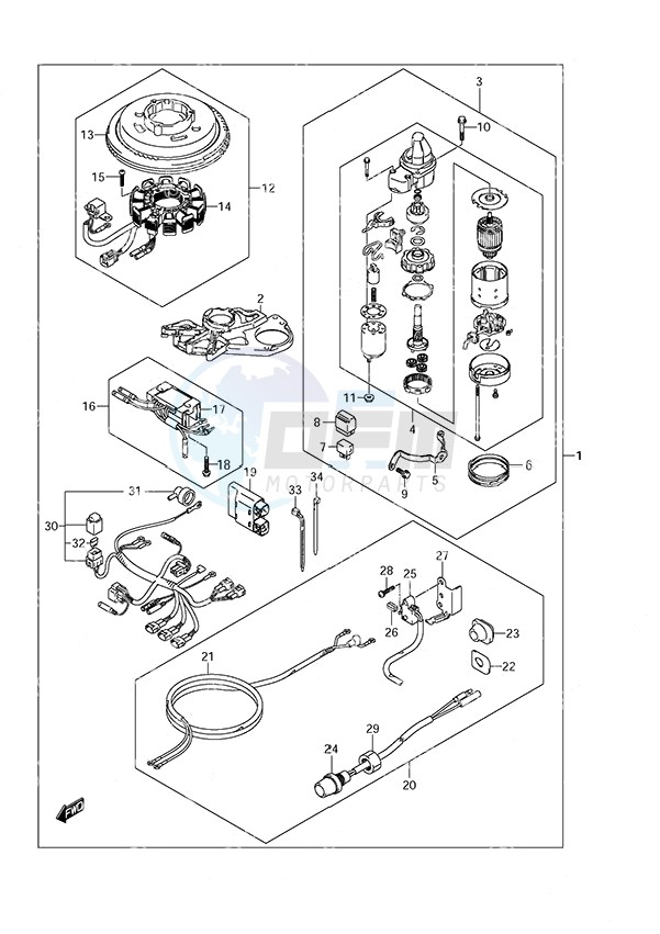 Starting Motor w/Manual Starter blueprint
