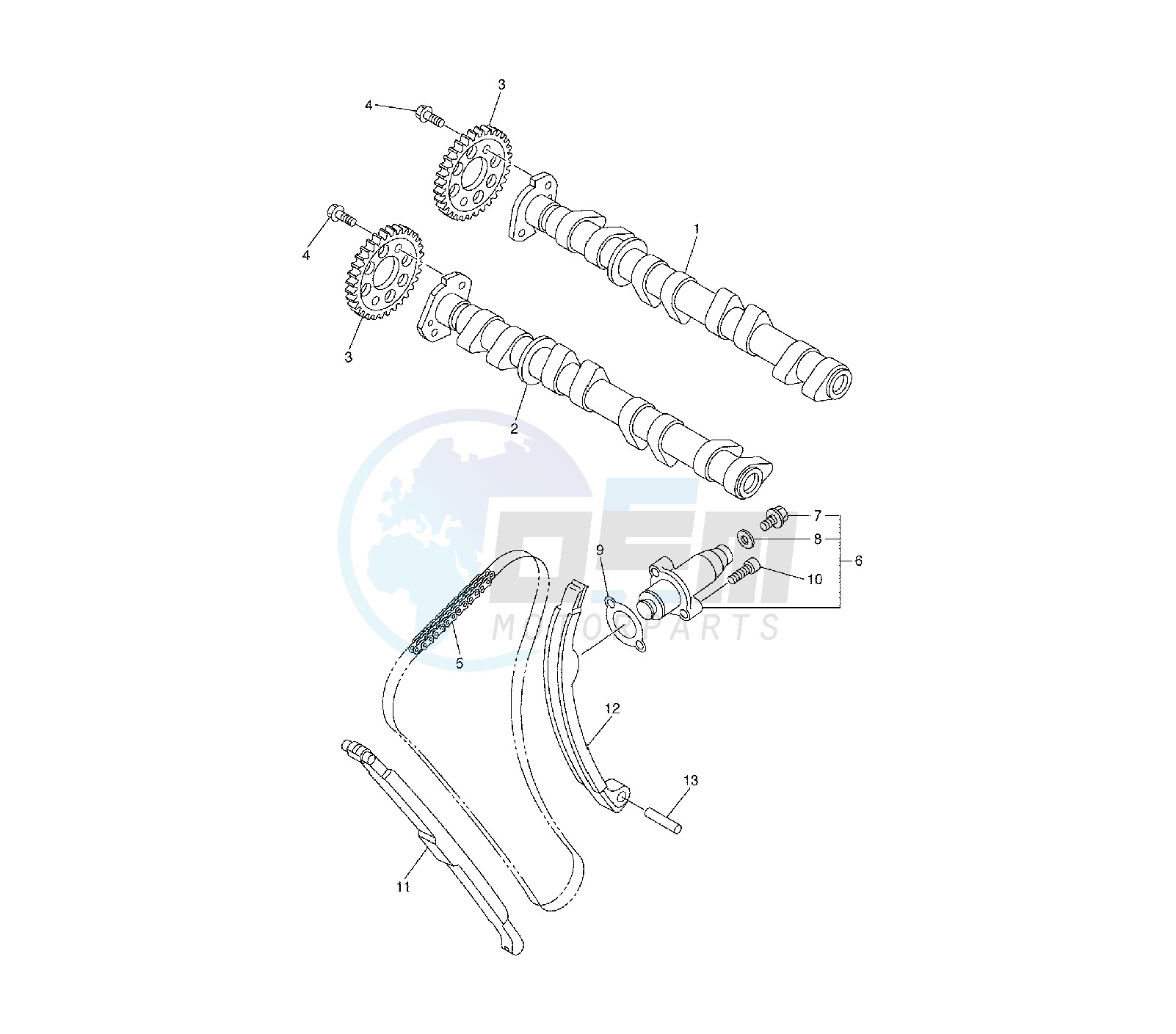CAMSHAFT AND TIMING CHAIN image