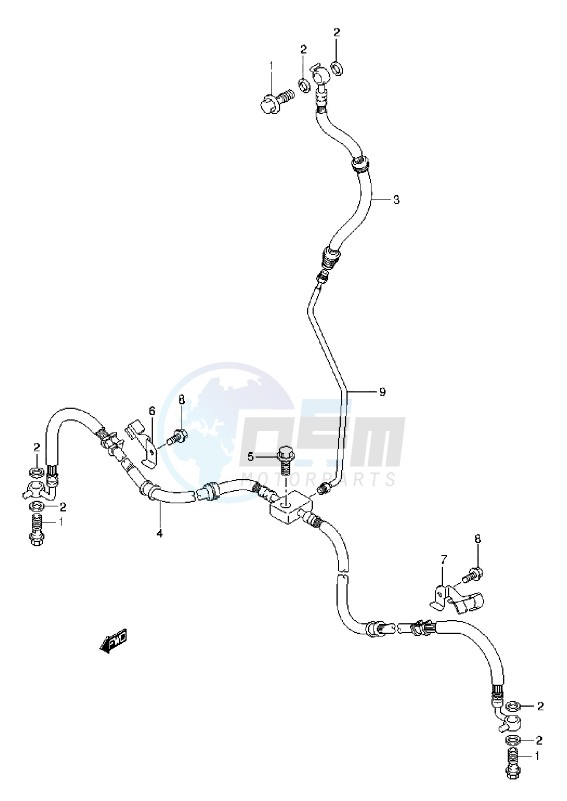 FRONT BRAKE HOSE blueprint