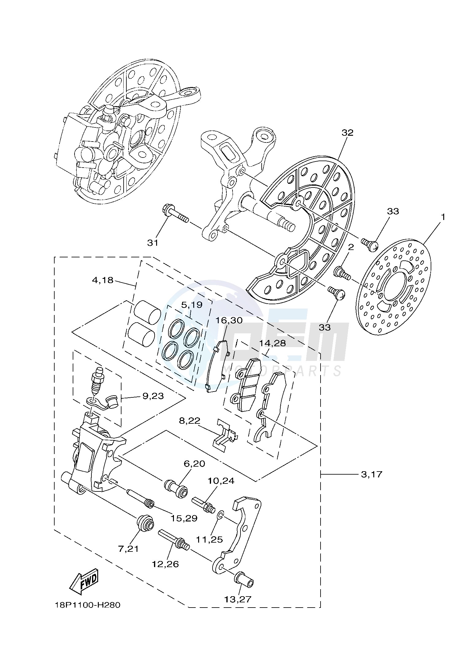 FRONT BRAKE CALIPER image