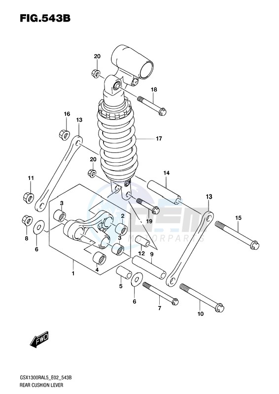 REAR CUSHION LEVER image