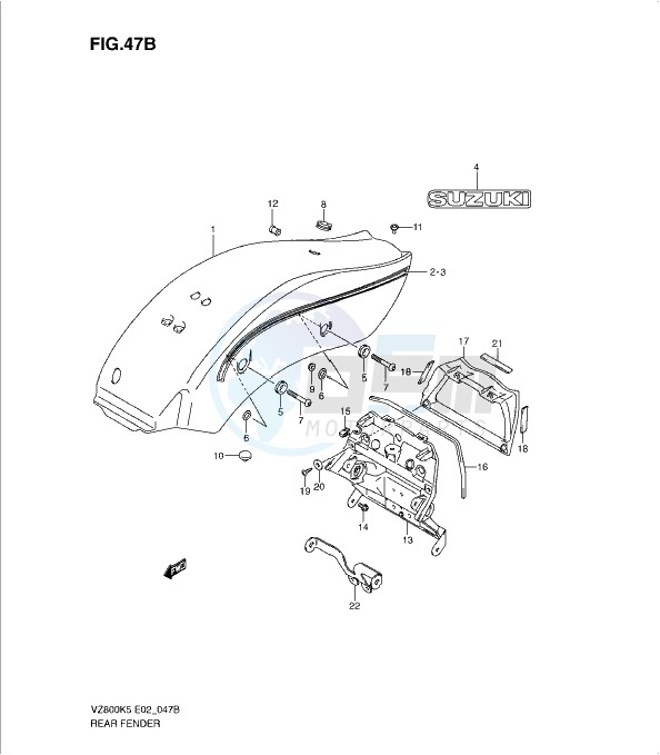 REAR FENDER (VZ800ZK8/ZK9) image