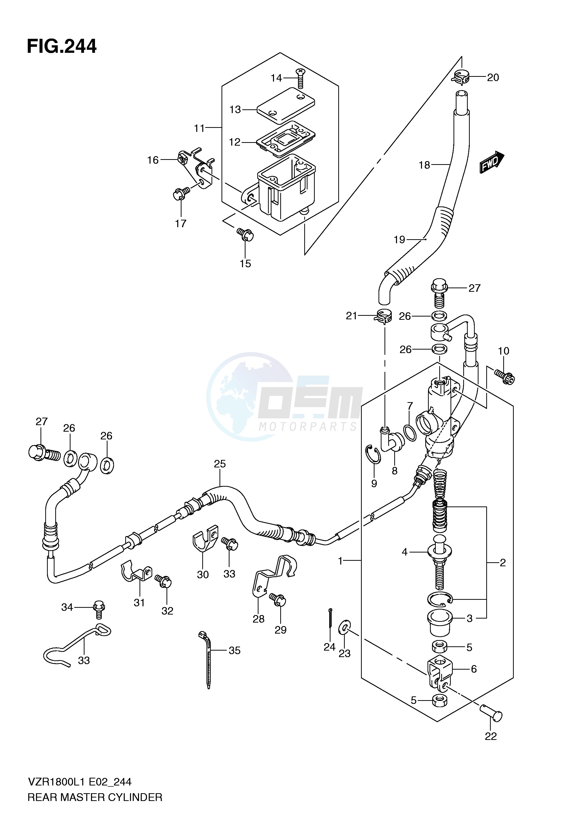 REAR MASTER CYLINDER image