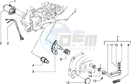 Starting motor-starter lever image