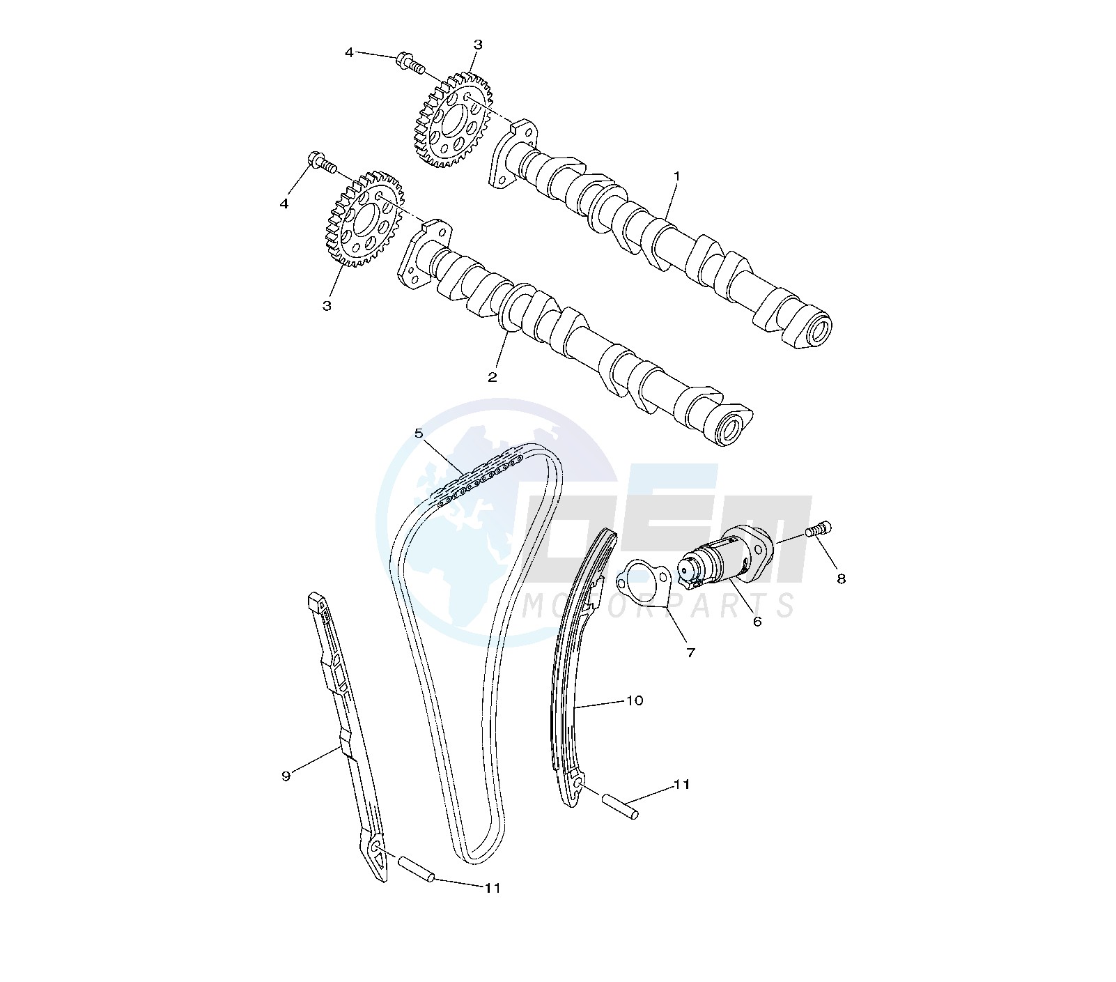 CAMSHAFT AND TIMING CHAIN image