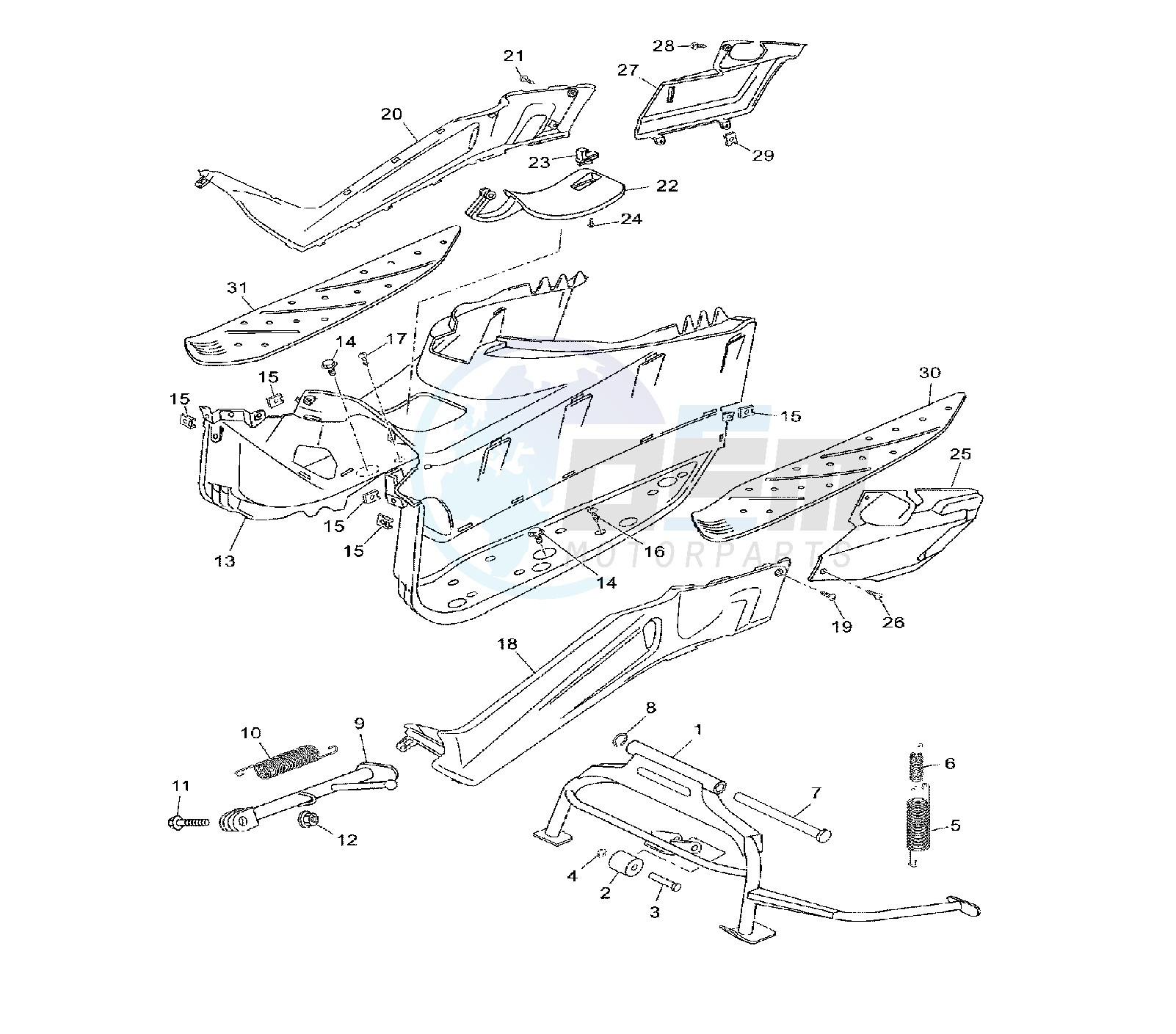 STAND AND FOOTREST blueprint