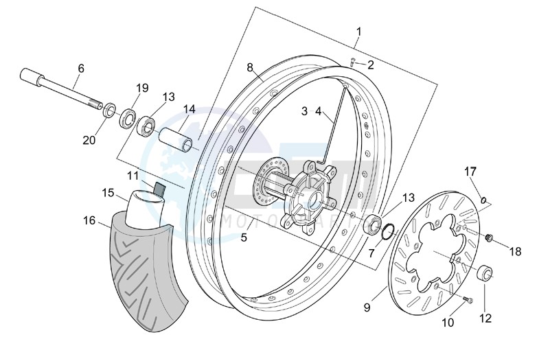 Front wheel blueprint