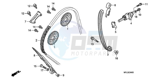 CAM CHAIN/TENSIONER image