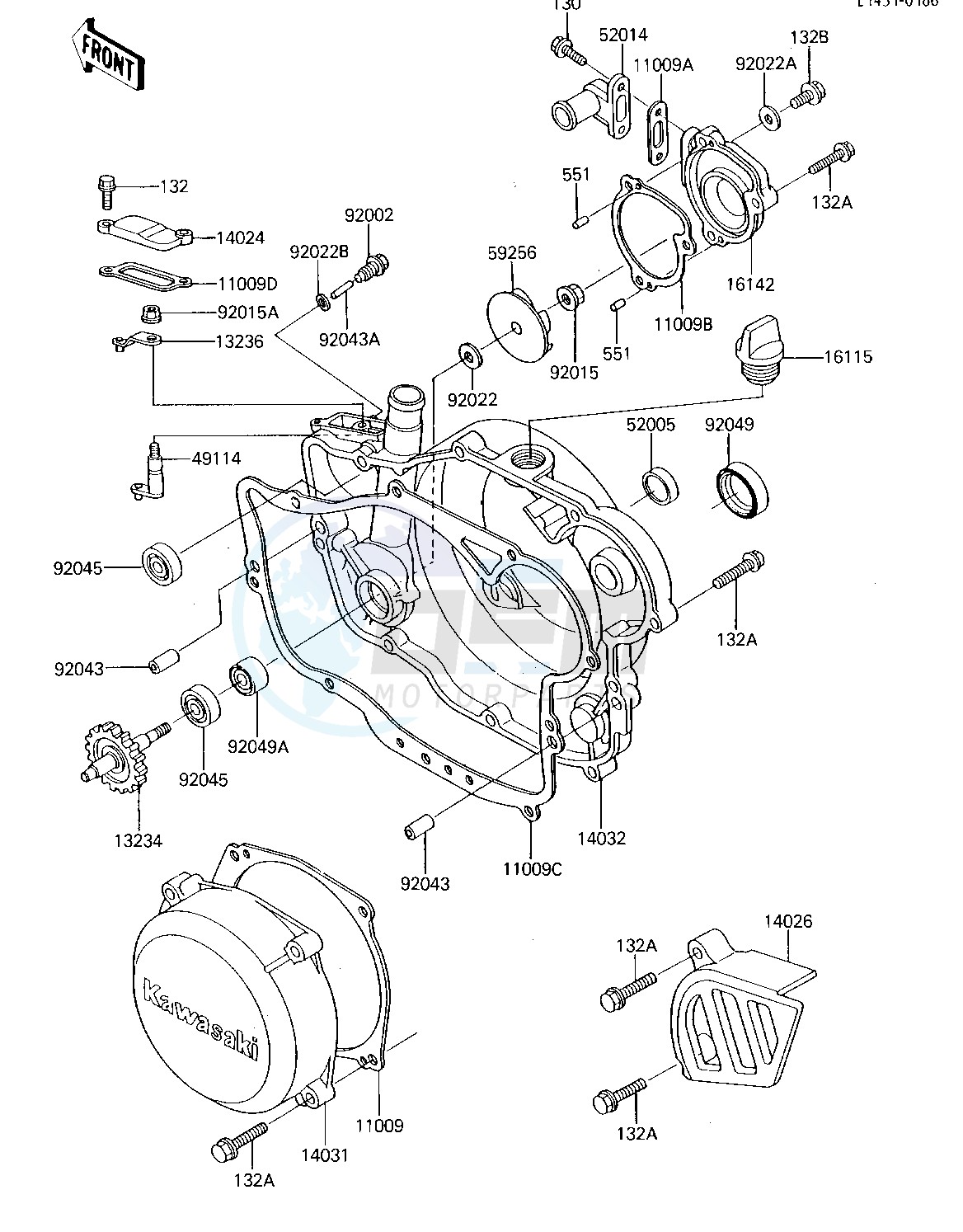 ENGINE COVERS_WATER PUMP blueprint
