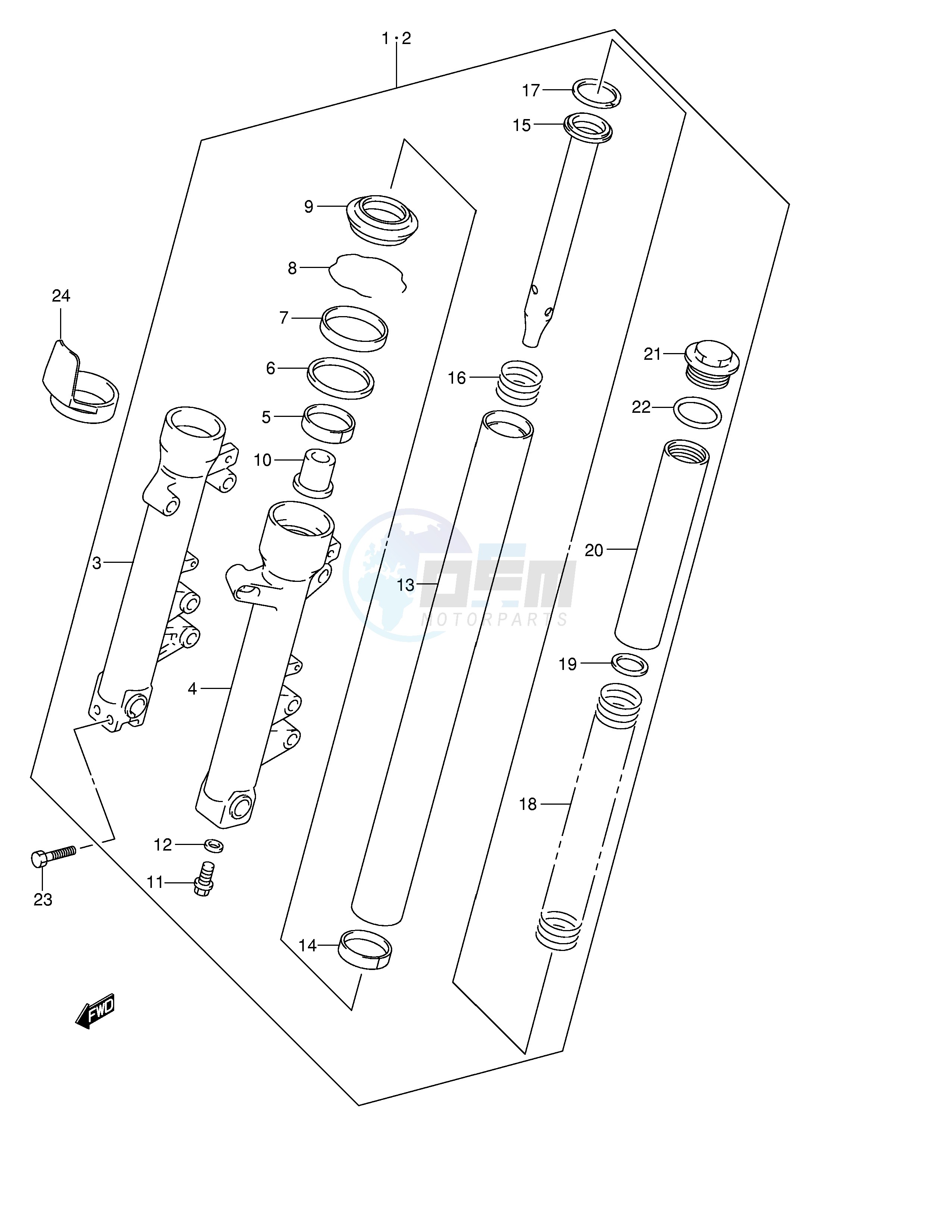 FRONT FORK DAMPER (MODEL K3 K4) blueprint