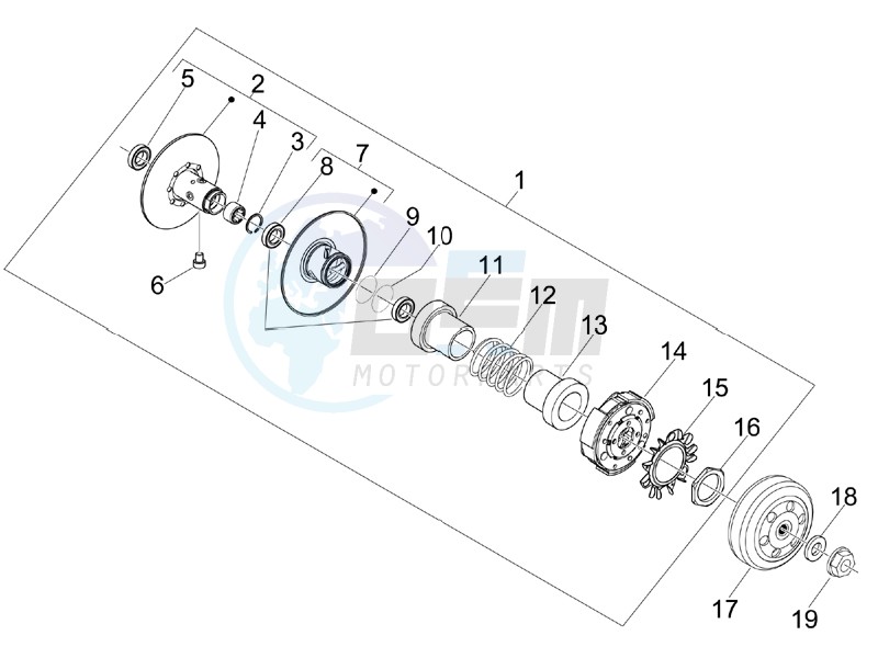 Driven pulley blueprint