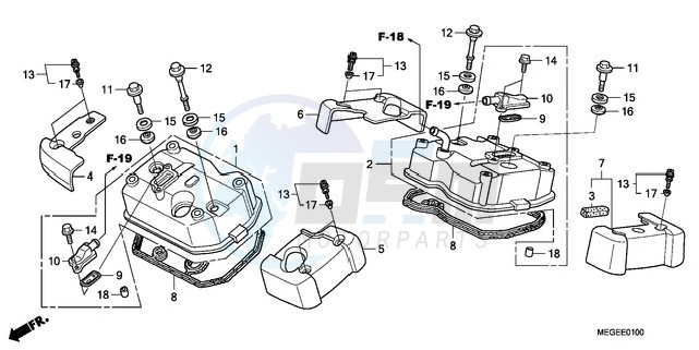 CYLINDER HEAD COVER blueprint