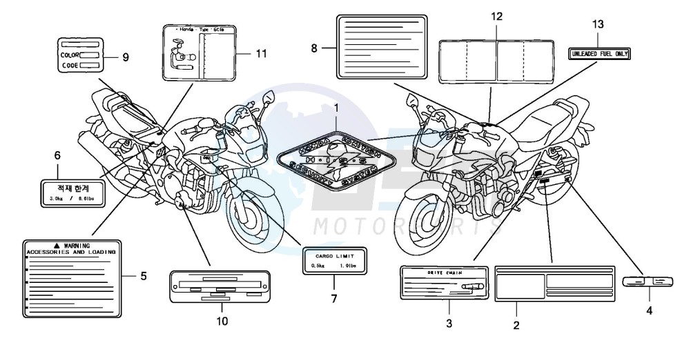 CAUTION LABEL (CB1300S/SA) image