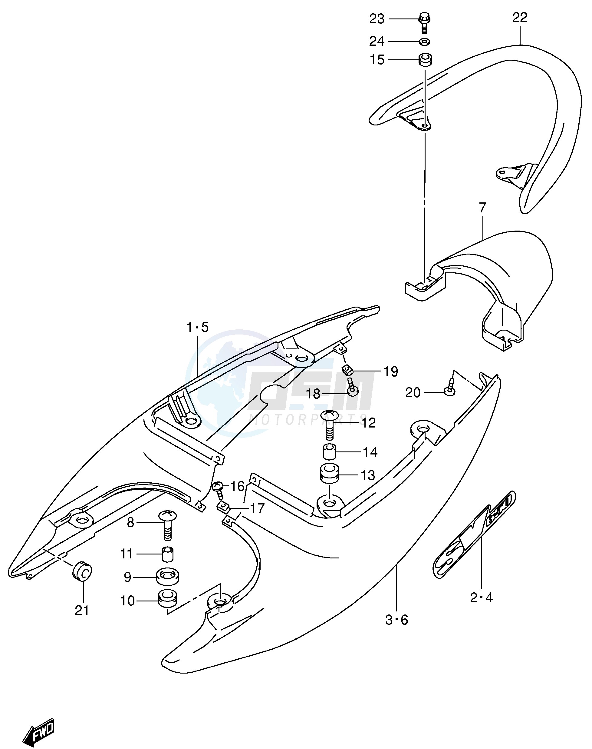 SEAT TAIL COVER (MODEL X) blueprint