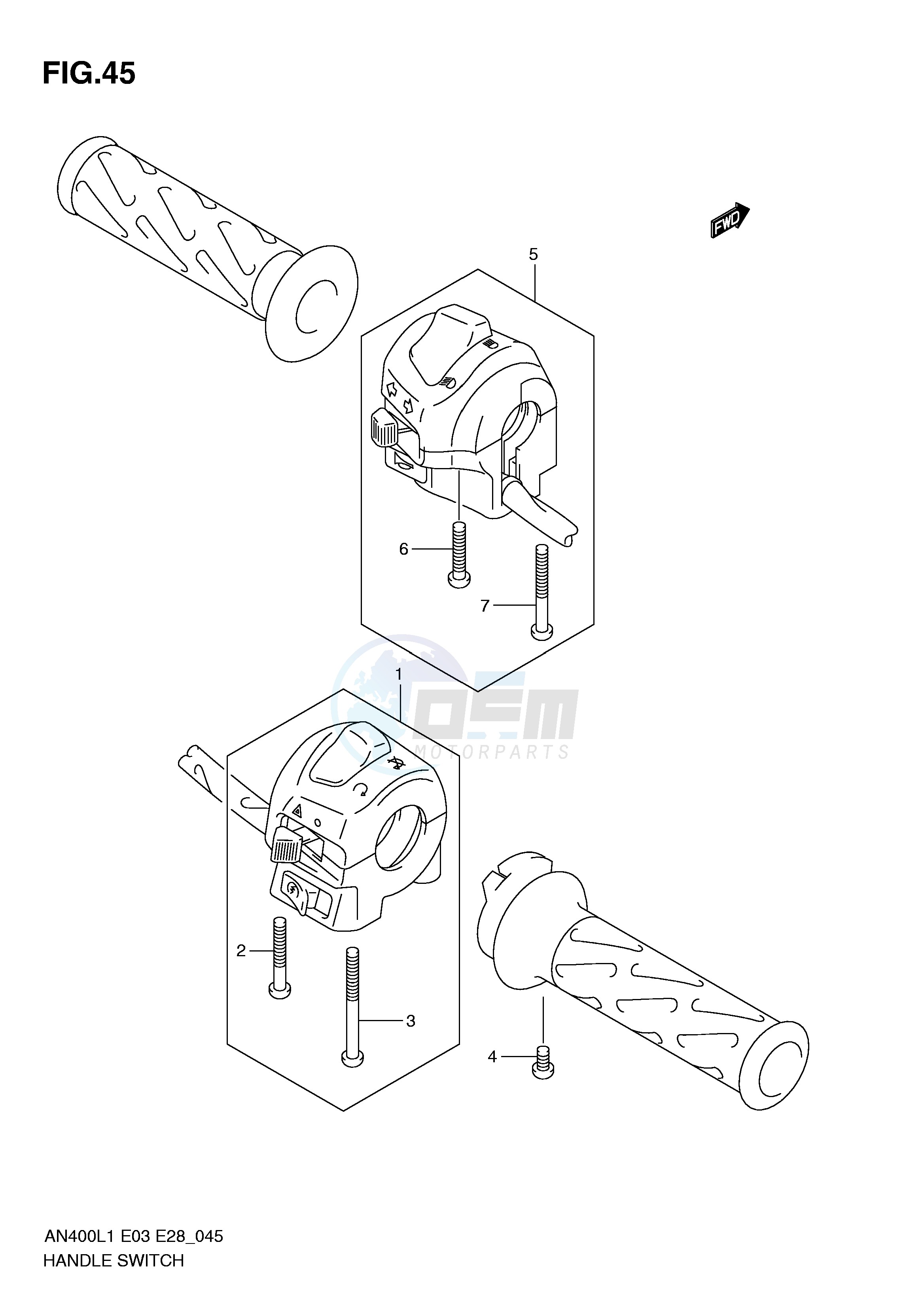 HANDLE SWITCH (AN400L1 E3) image