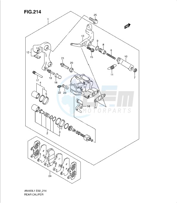 REAR CALIPER (AN400ZAL1 E51) image