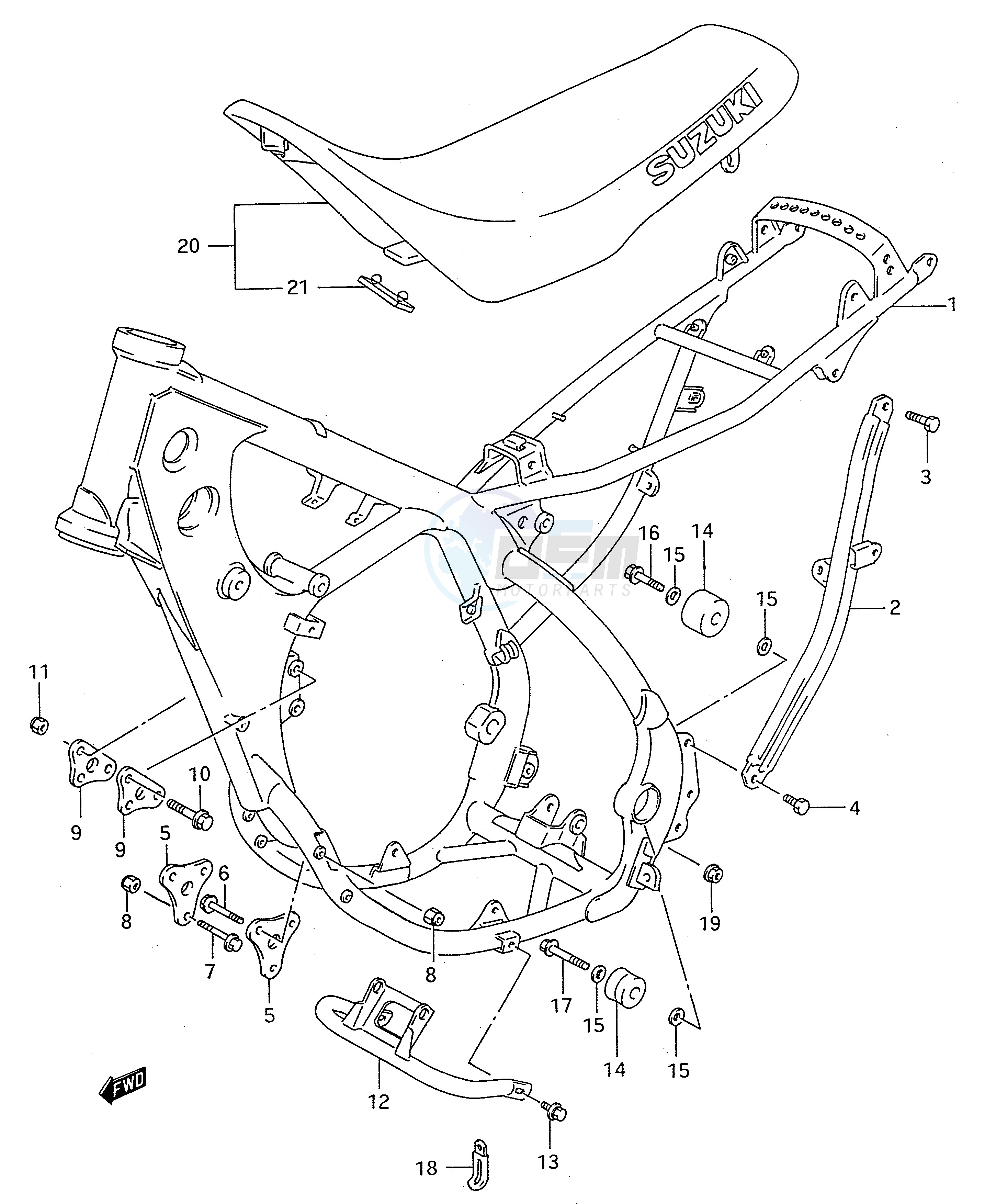 FRAME - SEAT (MODEL P R) blueprint
